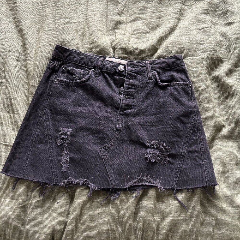 Free People black jean skirt